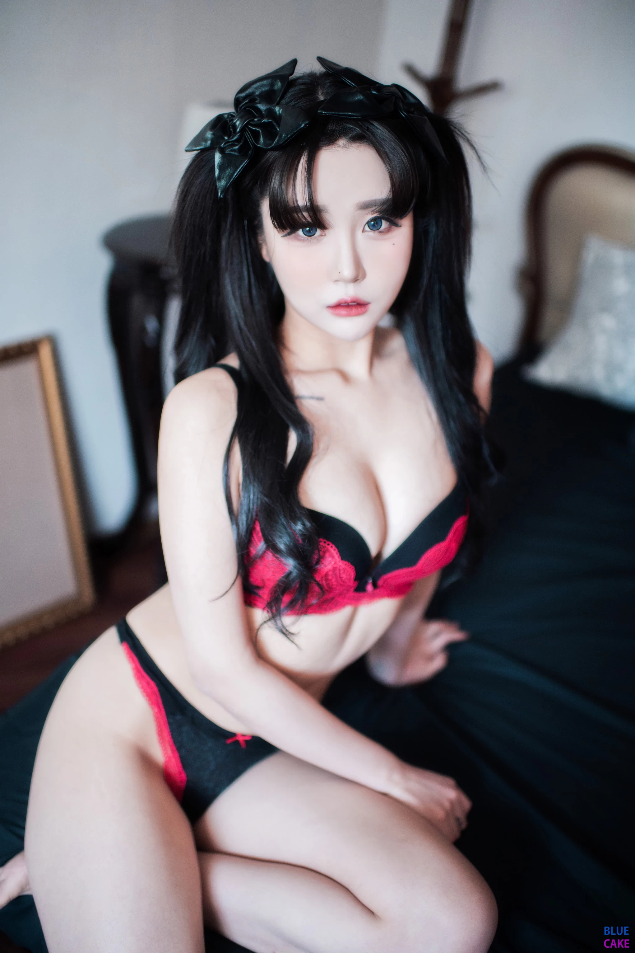 Bomi [보미] & Zia [지아] Fate Saber x Thosaka Rin – Lingerie.Ver 1 [50P]