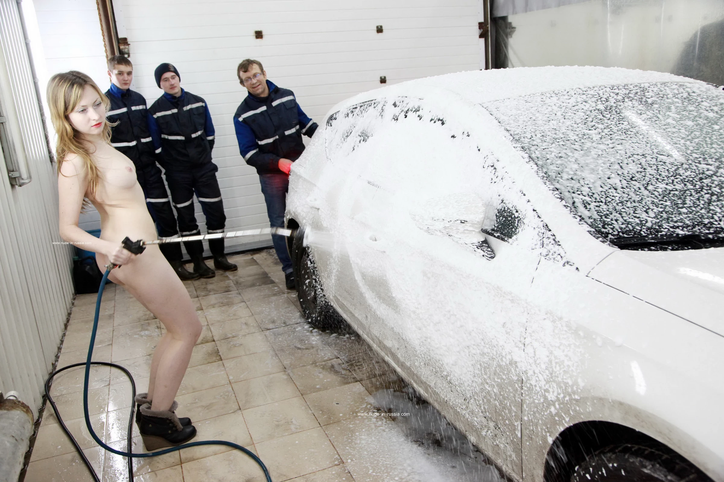 NudeInRussia Angelika Car Wash [49P]