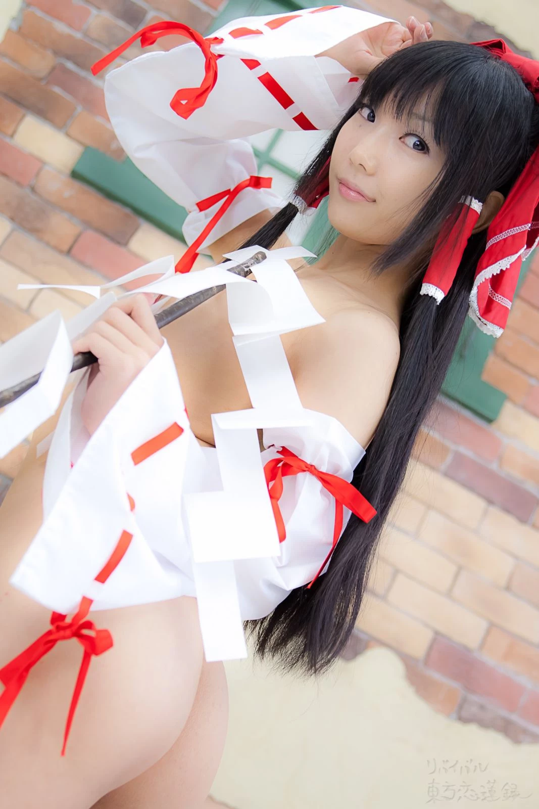 lenfried touhou hakurei reimu sexy ero cosplay