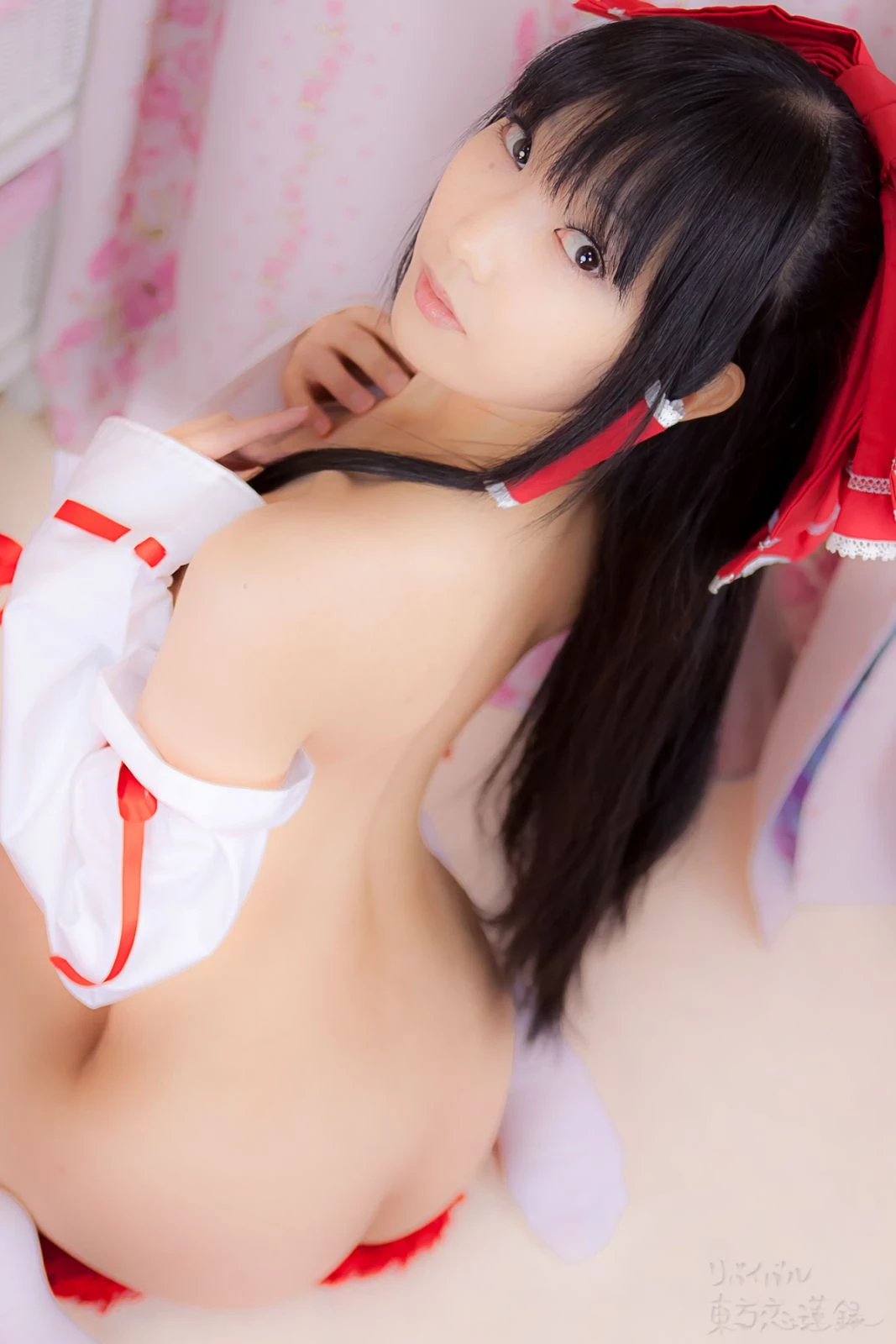 lenfried touhou hakurei reimu sexy ero cosplay