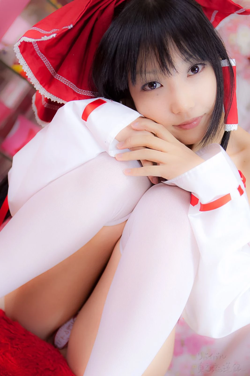 lenfried touhou hakurei reimu sexy ero cosplay