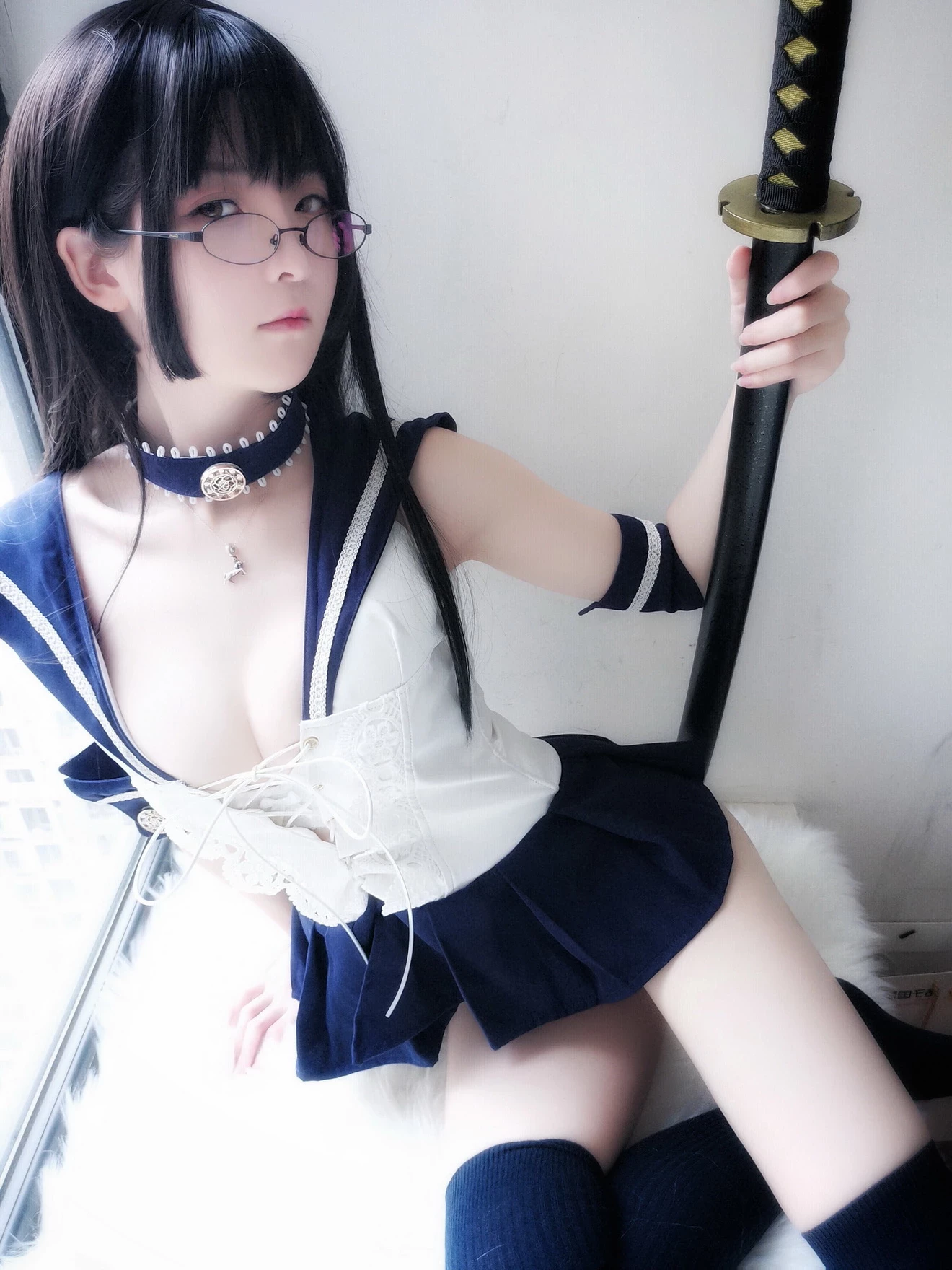 [网红]一小央泽COSER系列《武士刀与水手服》写真套图 [20P]