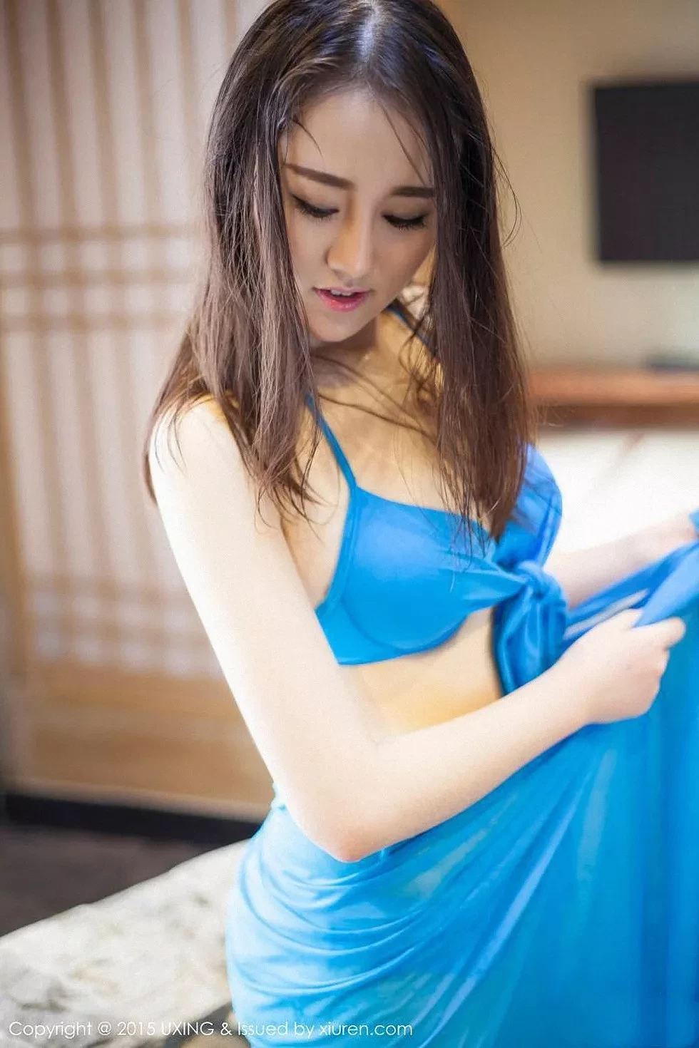 [UXING优星馆]Vol.005_新人嫩模Romi王朝朝蓝色妖姬性感比基尼秀豪乳写真62P