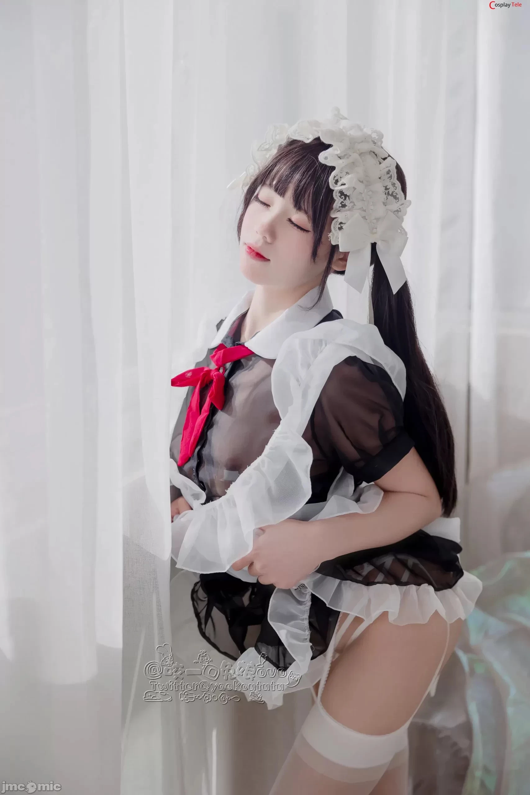 咬一口兔娘ovo [Yaokoututu] – Maid black and white [56P]