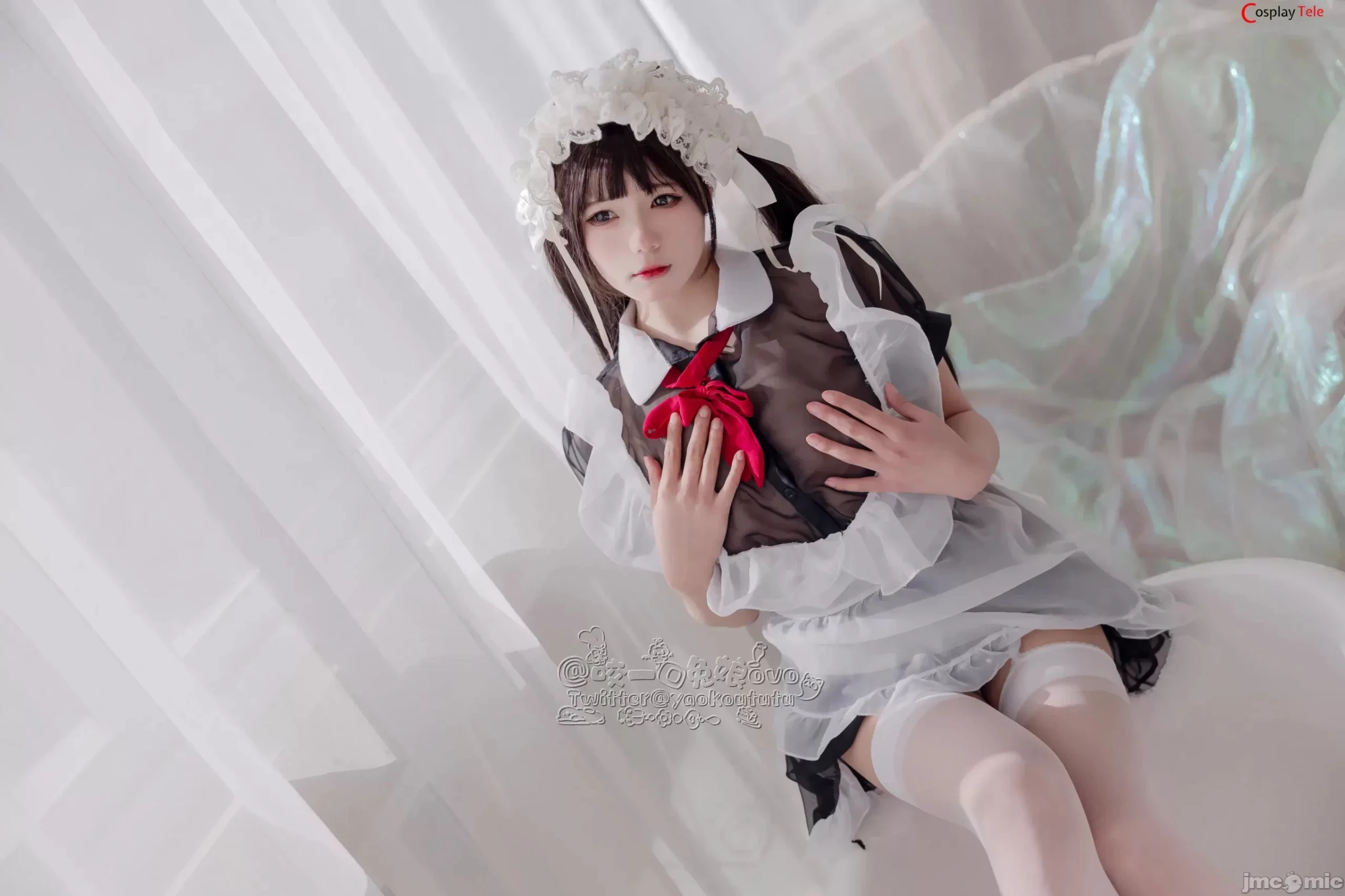 咬一口兔娘ovo [Yaokoututu] – Maid black and white [56P]