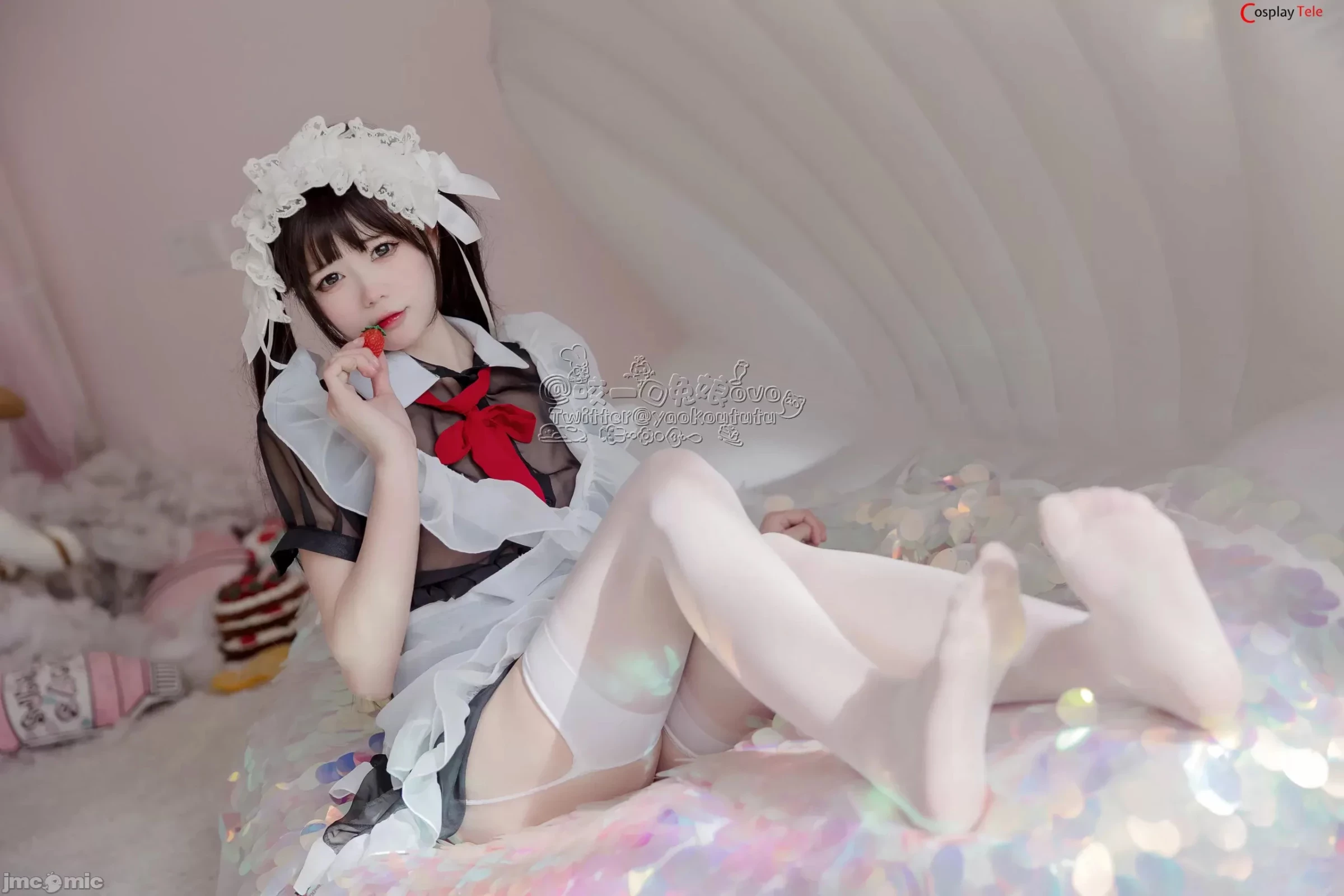 咬一口兔娘ovo [Yaokoututu] – Maid black and white [56P]