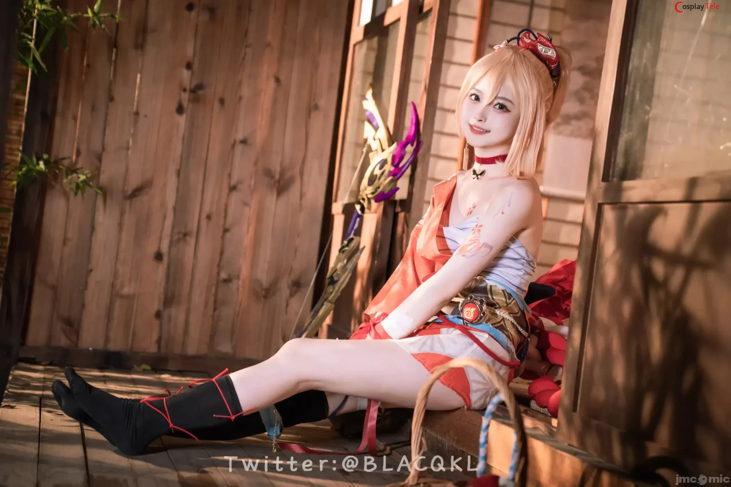 Blacqkl [白莉爱吃巧克力] cosplay Yoimiya – Genshin Impact [92P]