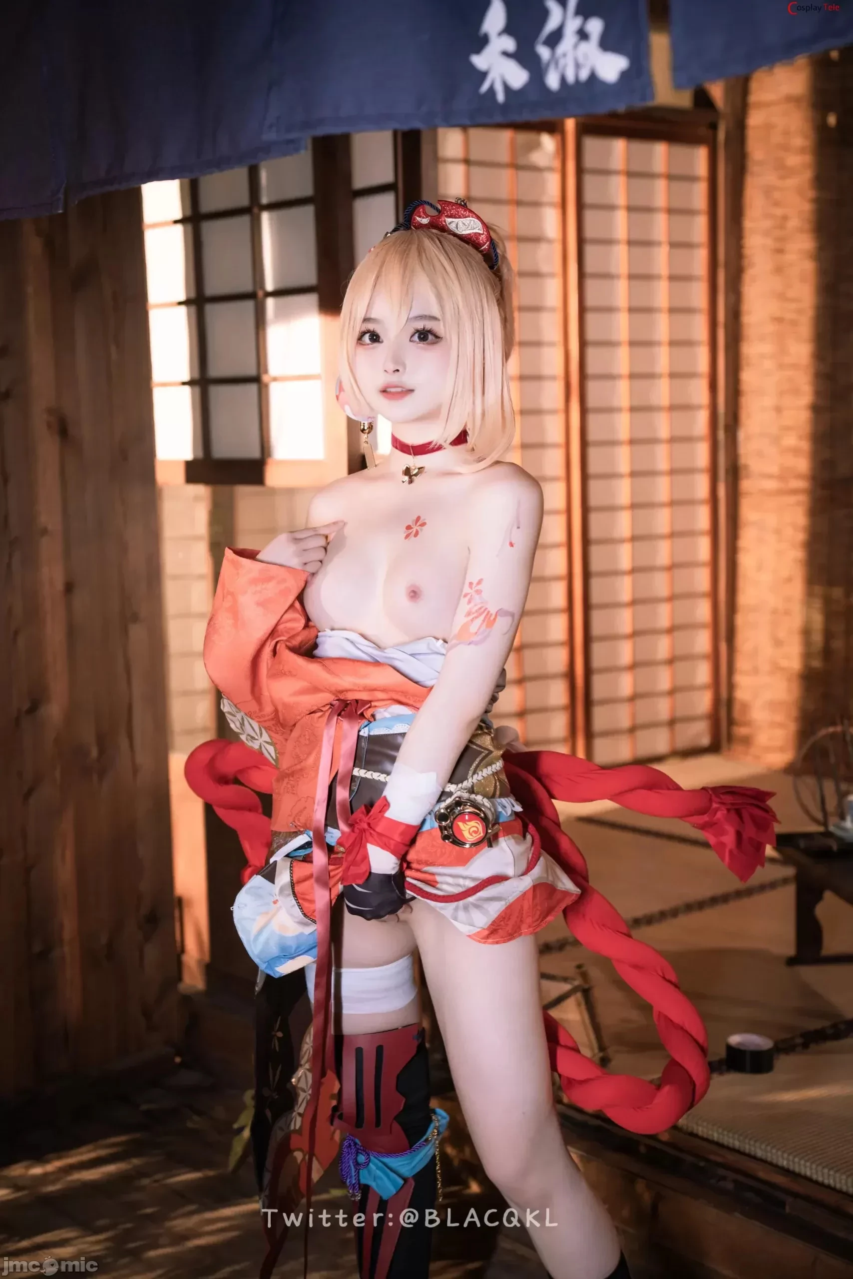 Blacqkl [白莉爱吃巧克力] cosplay Yoimiya – Genshin Impact [92P]