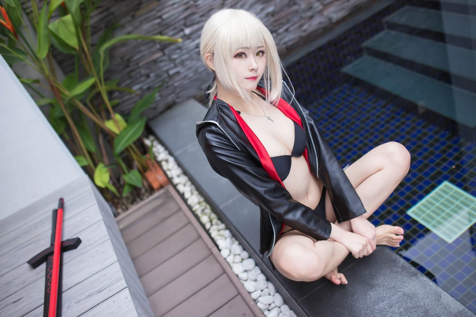 FGO 黑呆阿尔托莉雅黑丝cosplay [97P]