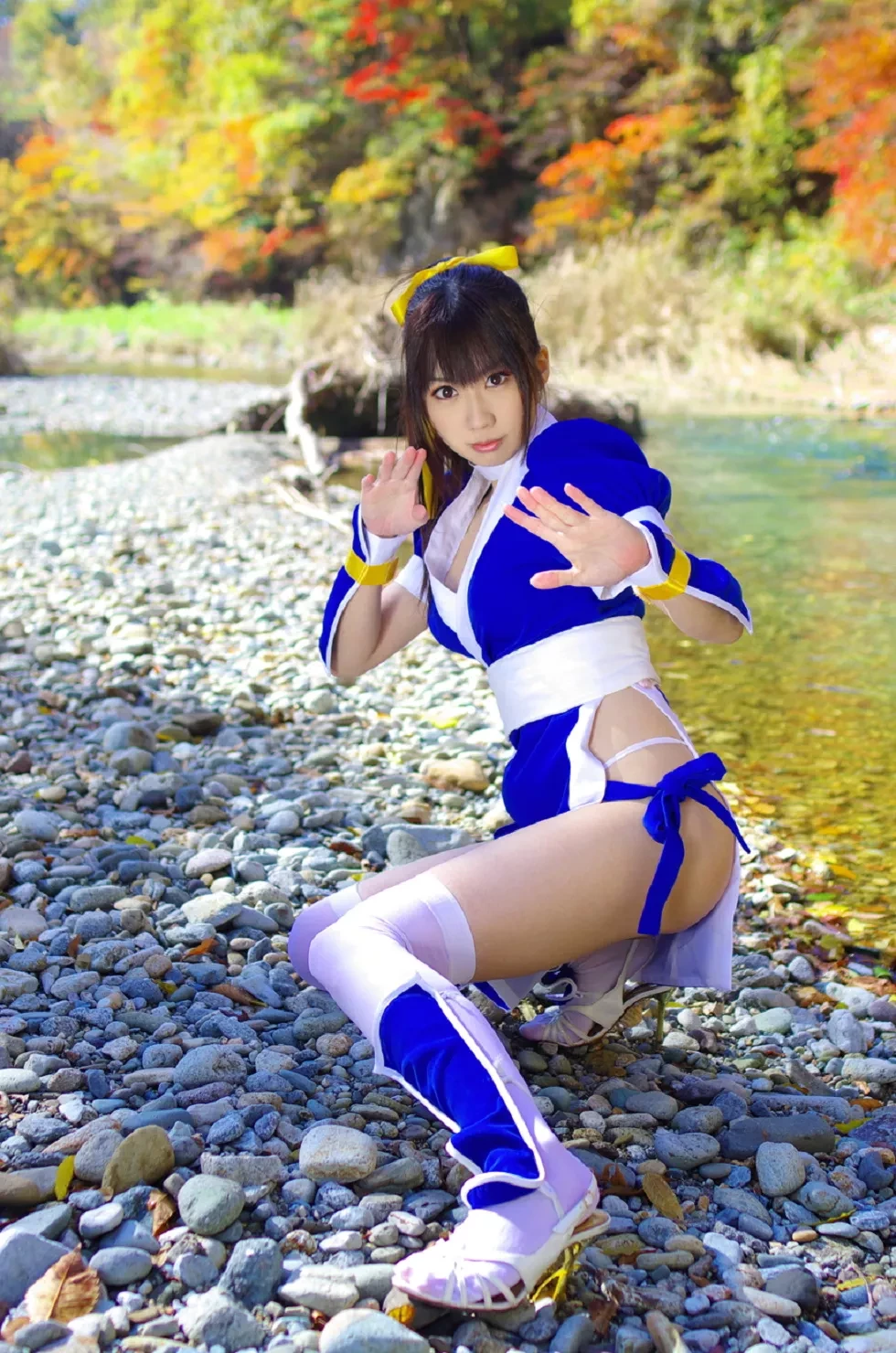 [Cosplay精选]COS正片《霞浪漫》美女武士的白丝美腿性感写真337P