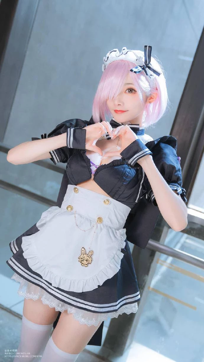 FGO瑪修性感女僕Cosplay[CN：宵魚魚] [12P]