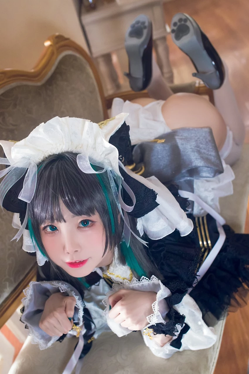 coser水淼aqua碧藍航線柴郡美腿Cosplay誘惑美圖 [9P]