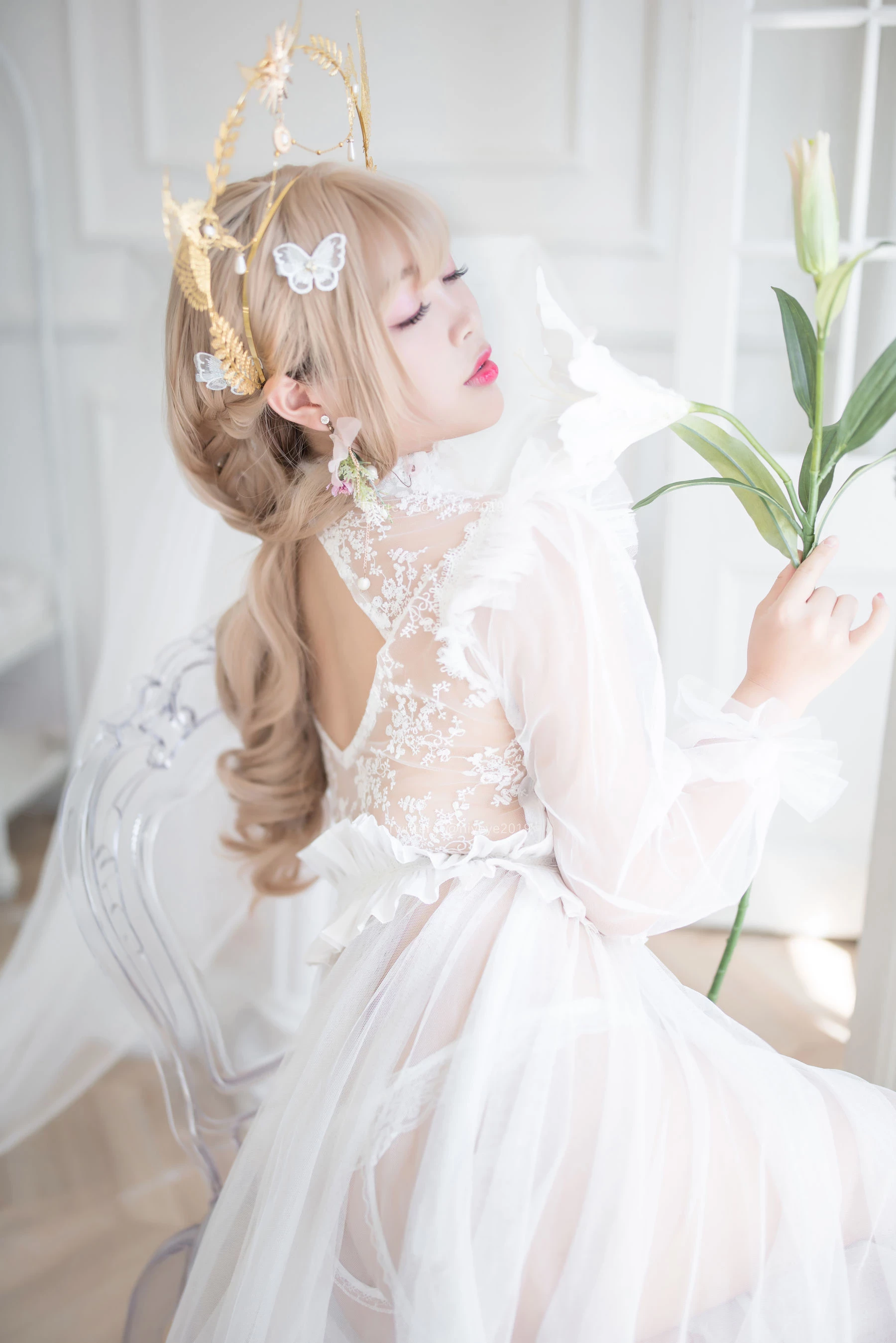 [Cosplay] 萌系小姐姐-白燁珍珠花嫁 [62P]