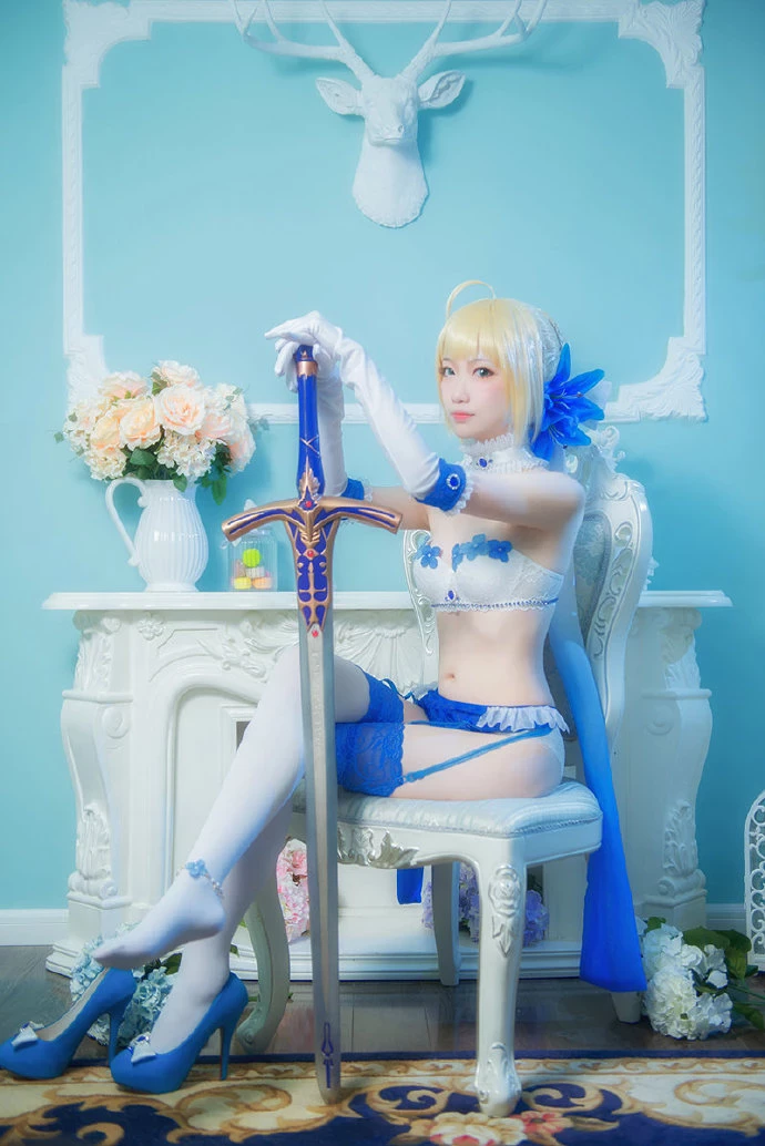 FGO阿爾托莉雅Saber內衣cos Lingerie ver. cn妖少you1 [9P]