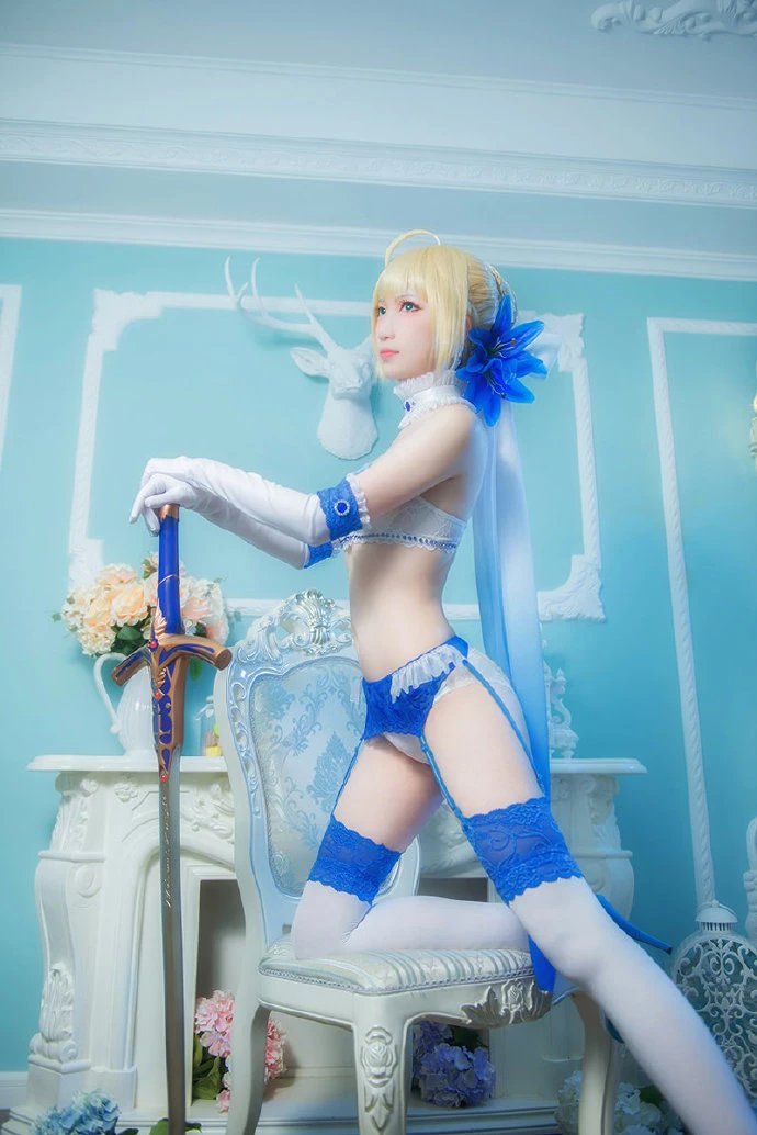 FGO阿爾托莉雅Saber內衣cos Lingerie ver. cn妖少you1 [9P]