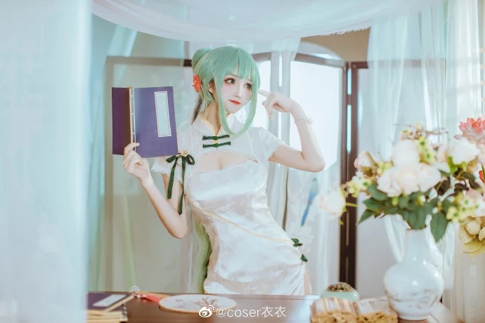 初音未來旗袍韶華ver,淡雅的迷人氣質 coser衣衣 [15P]