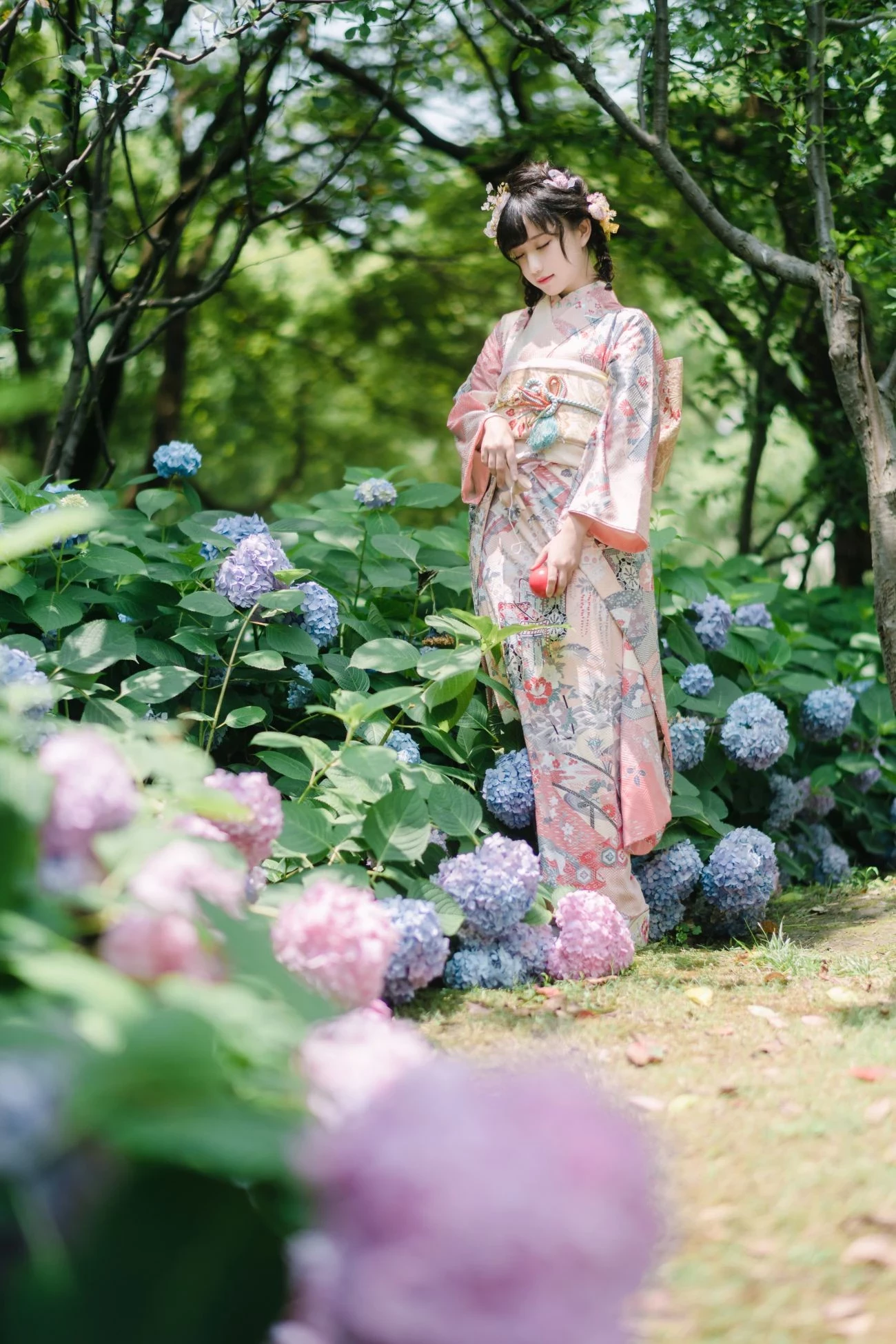 花柒Hana 繡球花和服