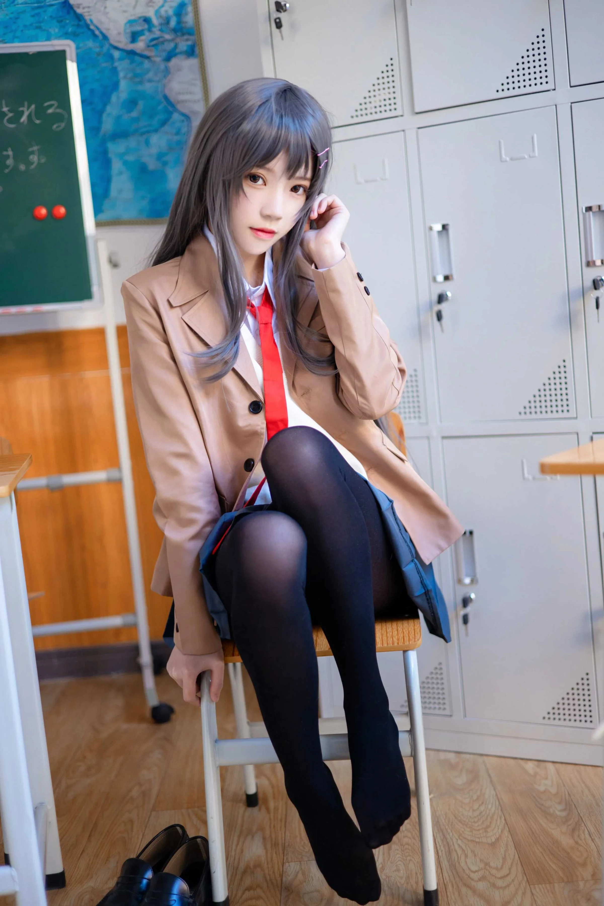 Hootle桜桃喵 - 麻衣學姐制服 [52P]