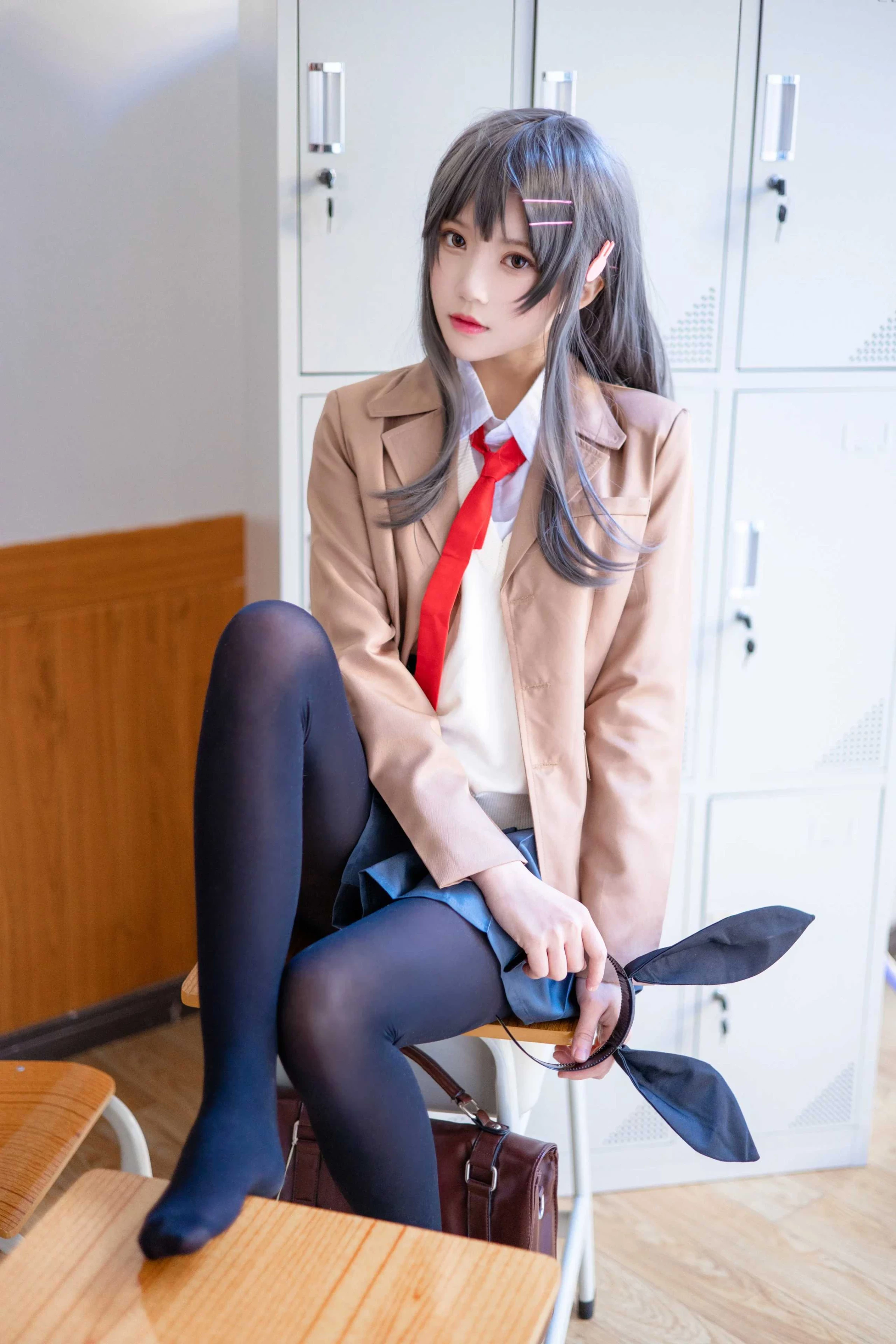 Hootle桜桃喵 - 麻衣學姐制服 [52P]