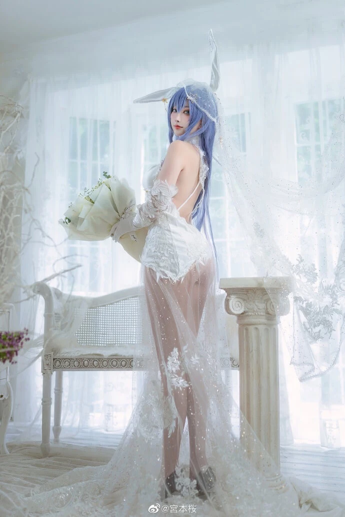 碧藍航線新澤西[花園]-白雪之儀 婚紗花嫁cos cn宮本桜 [12P]