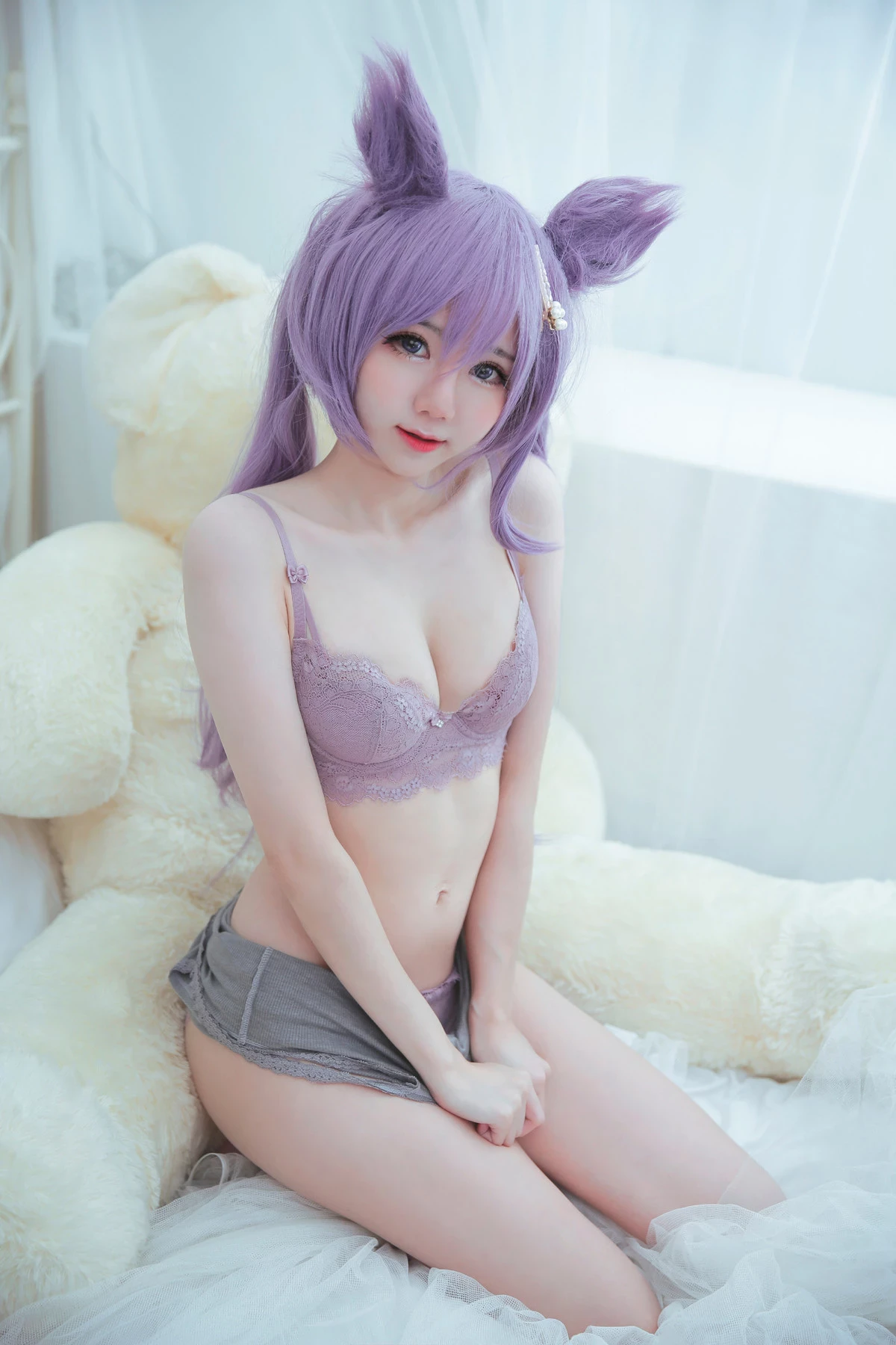 Sally多啦雪 Cosplay Keqing 刻晴 Lingerie Ver.