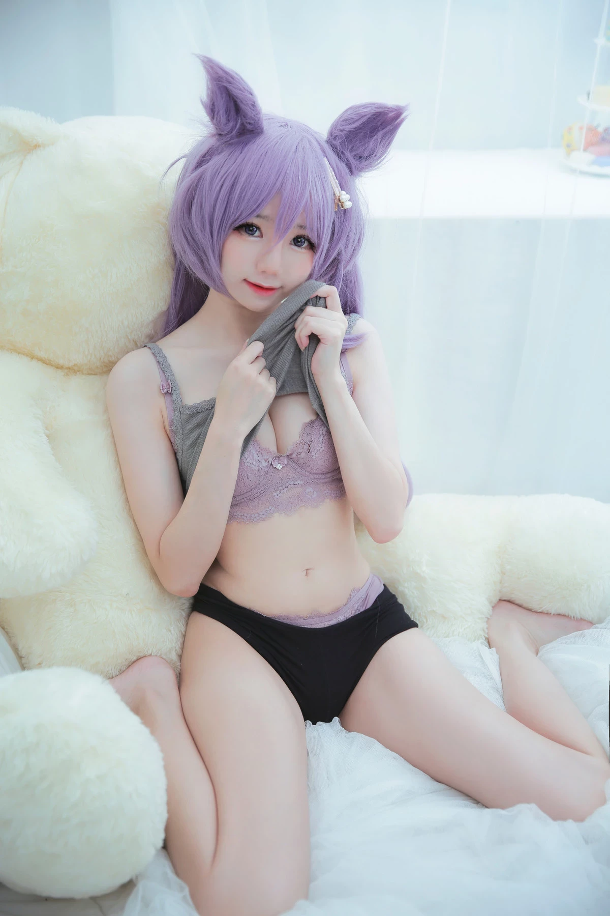 Sally多啦雪 Cosplay Keqing 刻晴 Lingerie Ver.