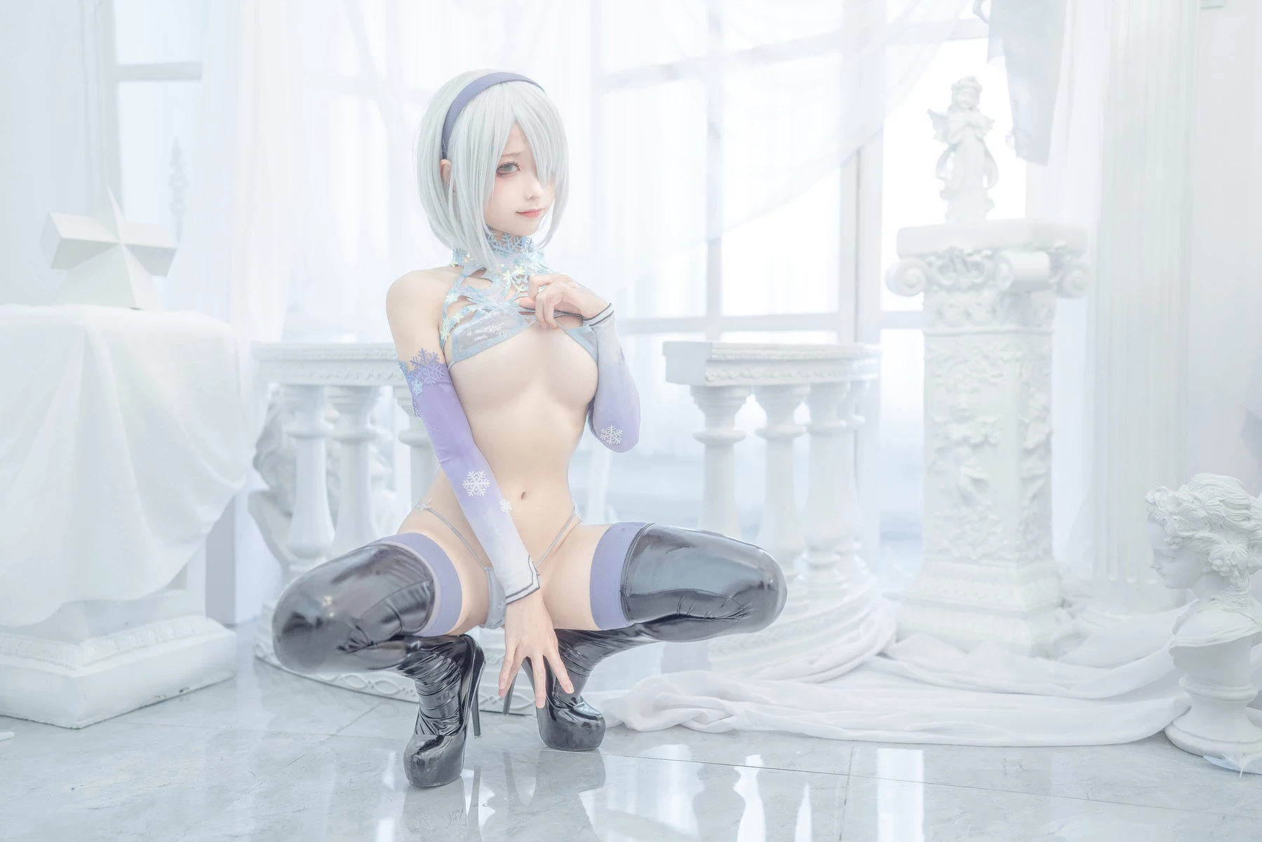 蠢沫沫 Cosplay 2b 冰雪 ice and snow