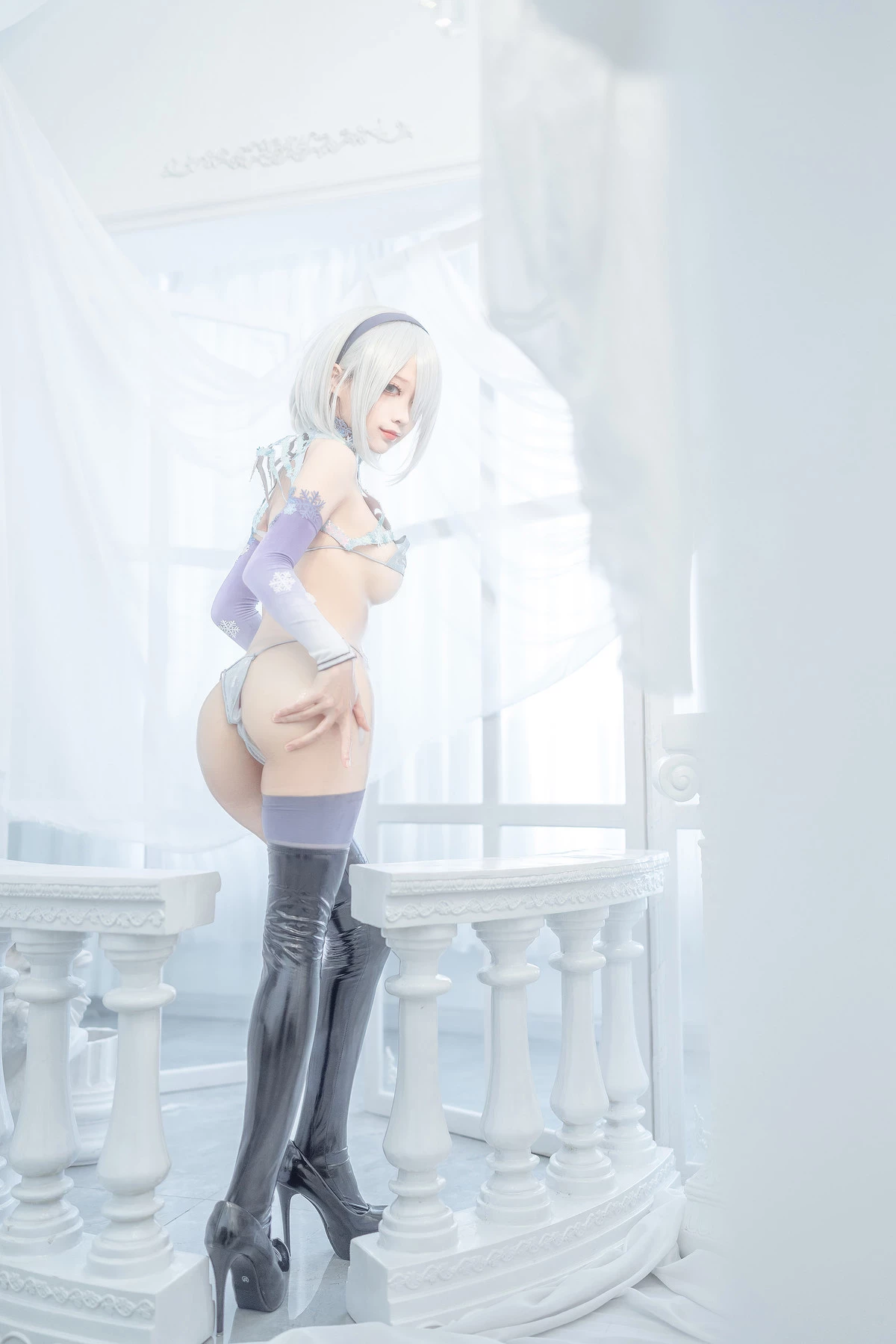 蠢沫沫 Cosplay 2b 冰雪 ice and snow