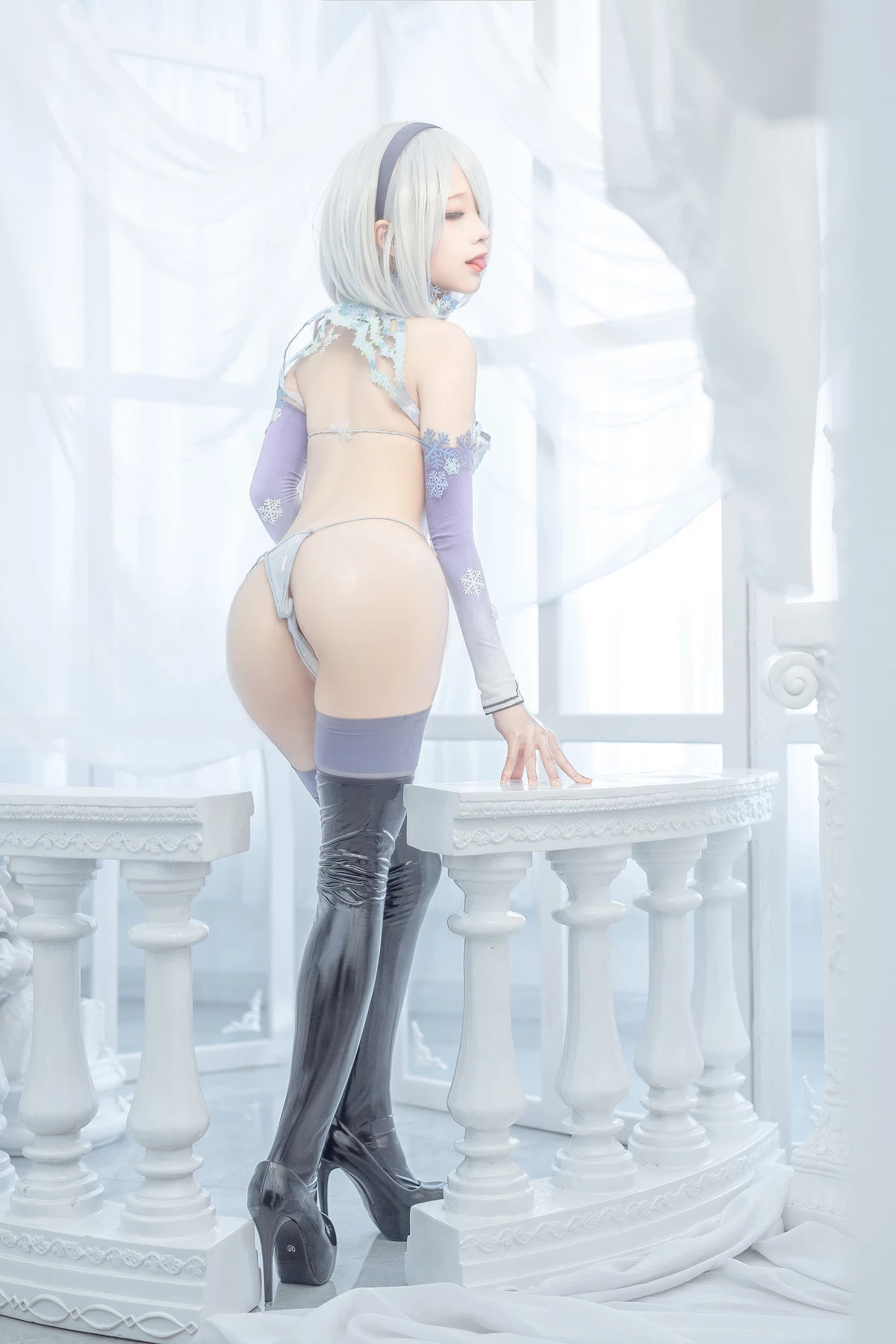 蠢沫沫 Cosplay 2b 冰雪 ice and snow