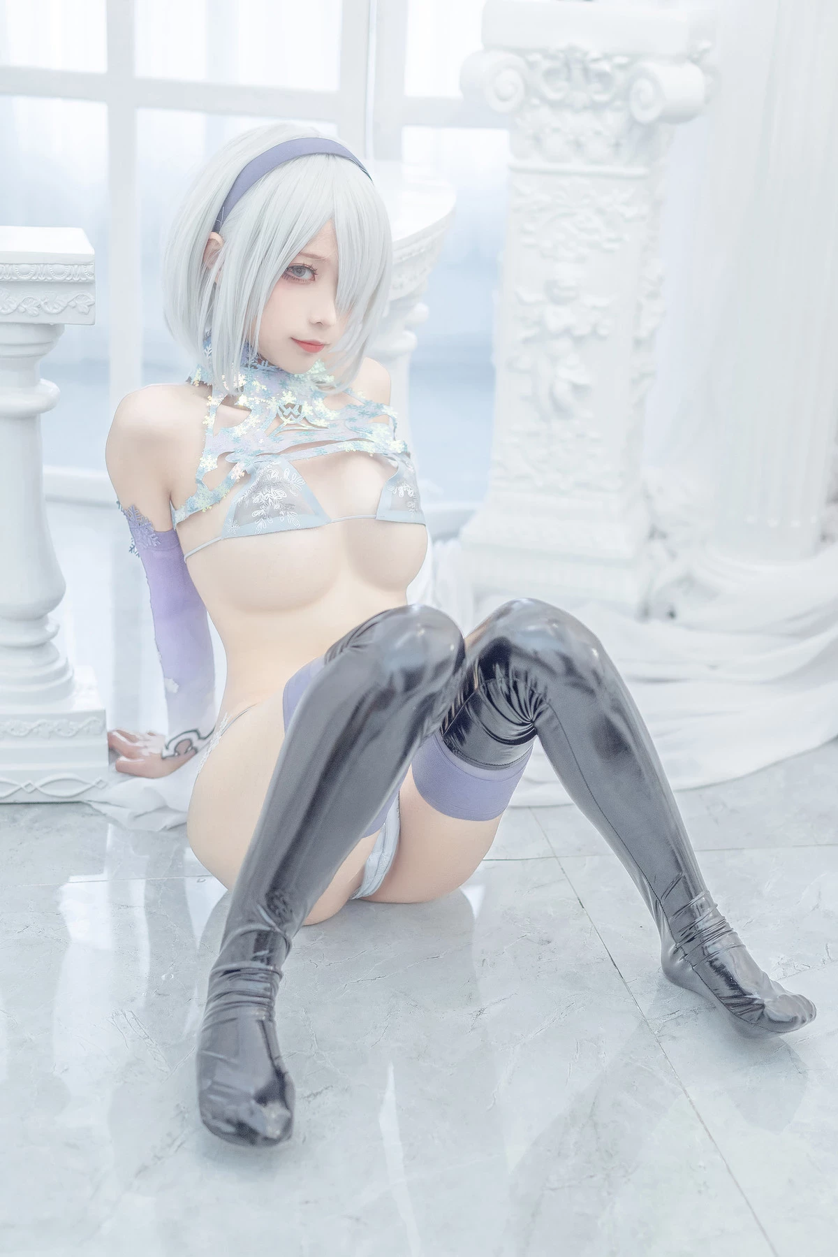 蠢沫沫 Cosplay 2b 冰雪 ice and snow