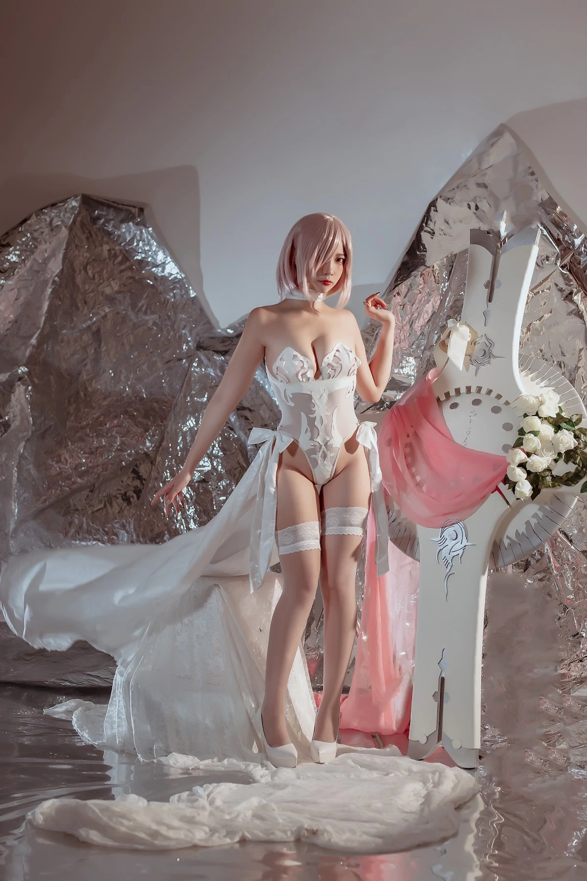 二佐Nisa Cosplay 瑪修婚紗