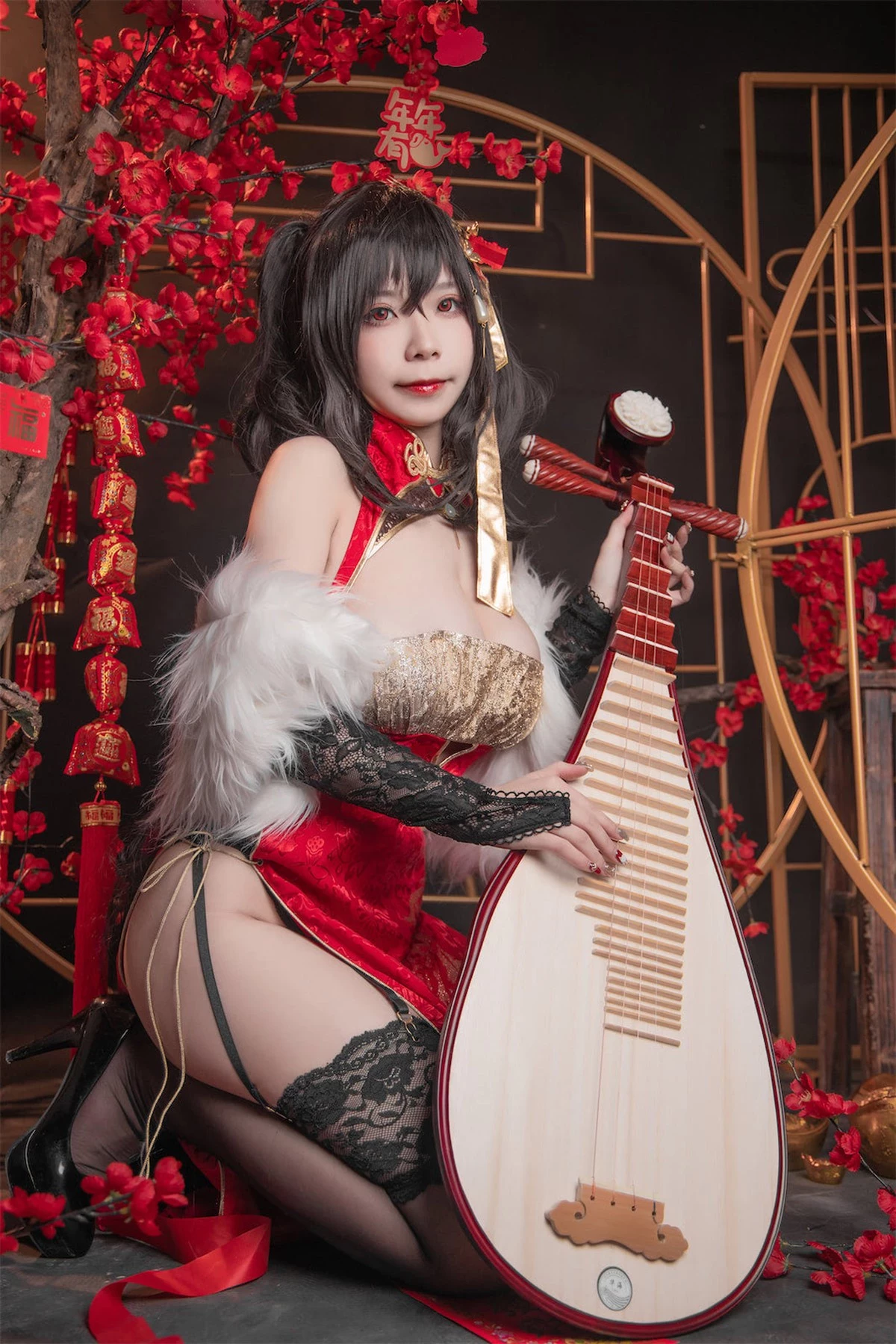 Cosplay 自閉顏球球 無顏小天使wy 碧藍航線 大鳳紅旗袍