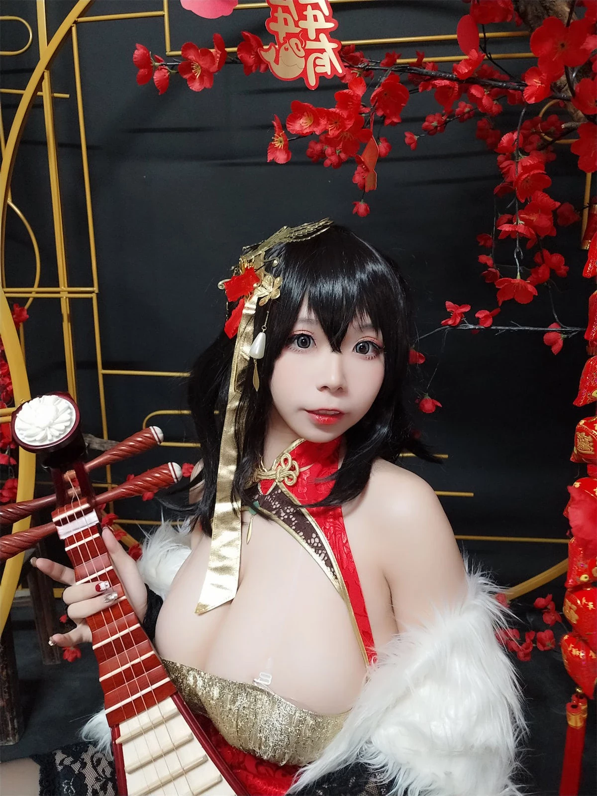 Cosplay 自閉顏球球 無顏小天使wy 碧藍航線 大鳳紅旗袍