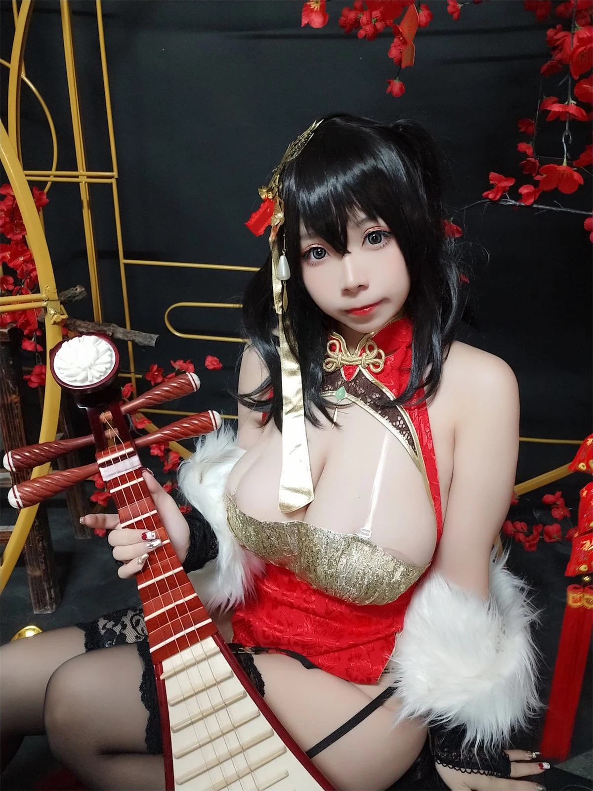 Cosplay 自閉顏球球 無顏小天使wy 碧藍航線 大鳳紅旗袍