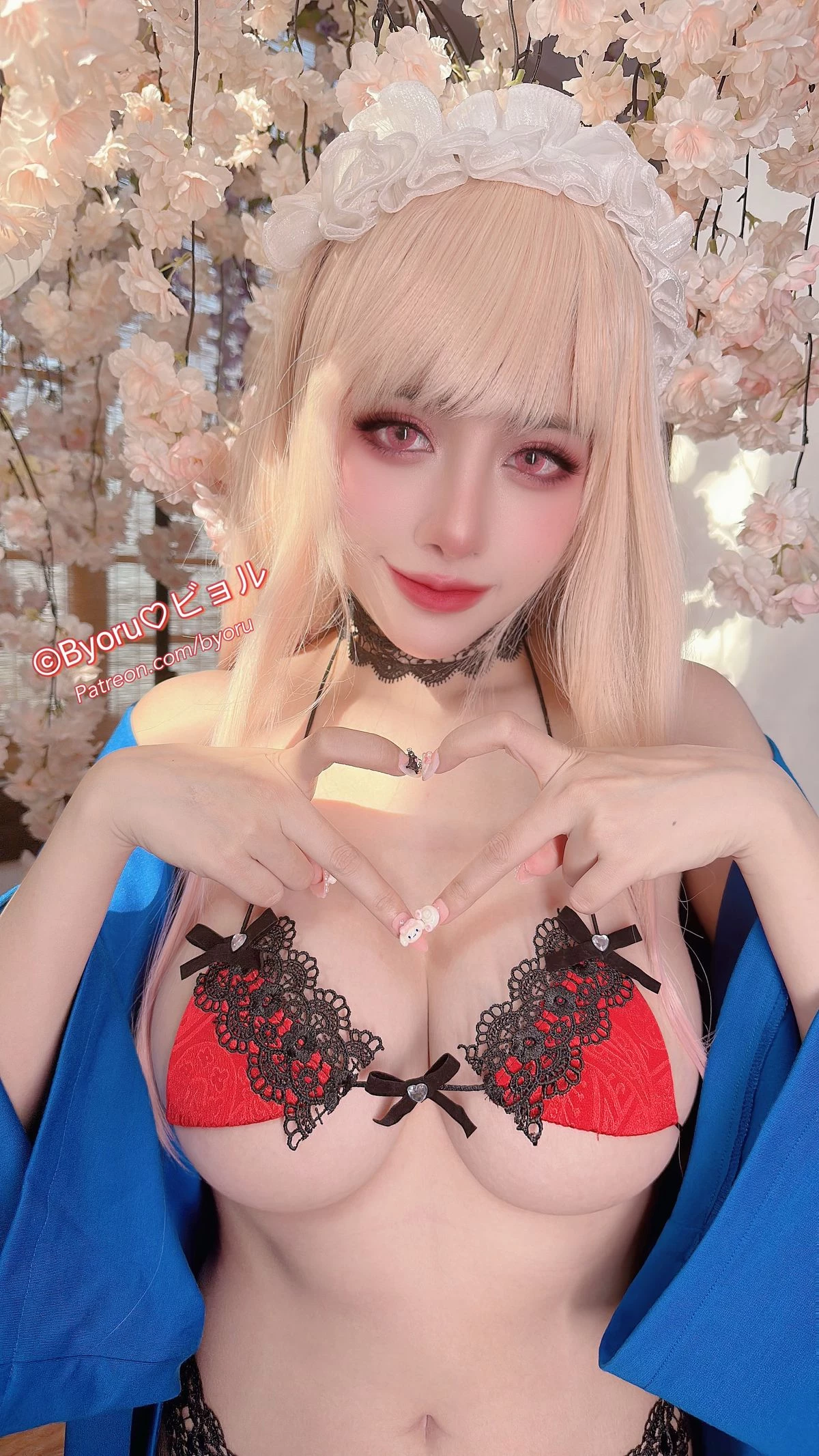 Cosplay 日本性感蘿莉Byoru Marin Red Lingerie