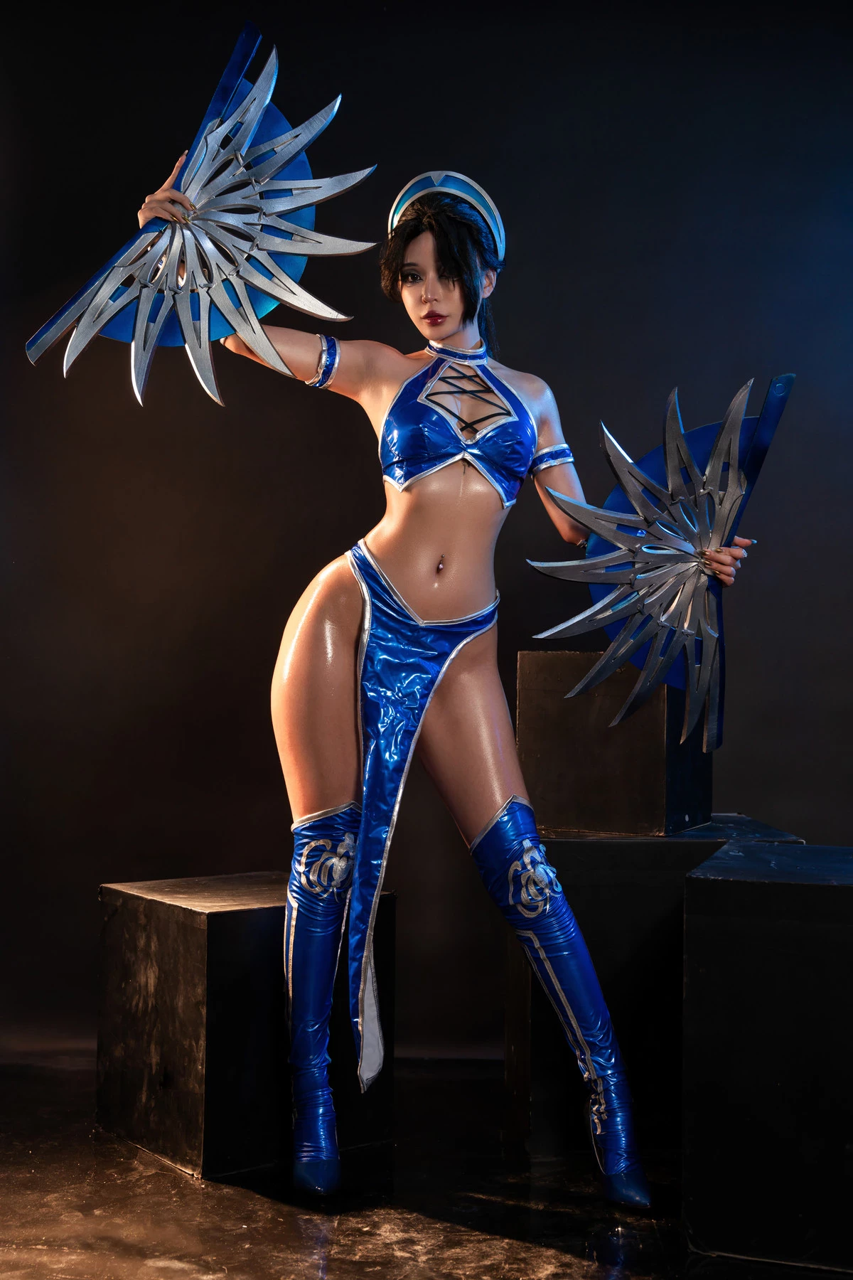 Cosplay Umeko.J Kitana Mortal Kombat Set.02