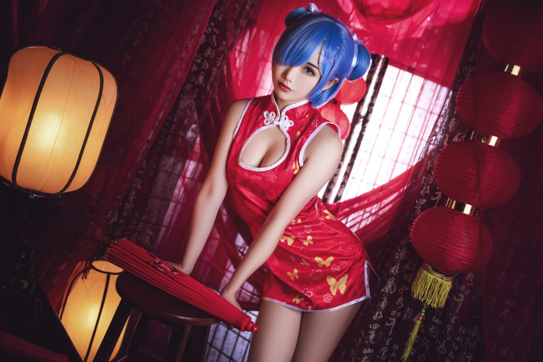 Cosplay 麵餅仙兒 雷姆旗袍